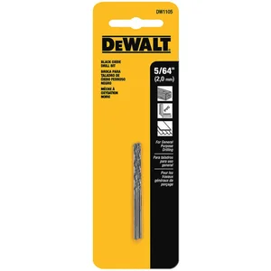 DEWALT DW1105 Drill Bit Hss 5/64 Inch Black Oxide Pk2 | AF8PKD 29EG31