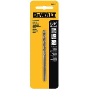 DEWALT DW1111 Drill Bit HSS 11/64 Inch Black Oxide | AH2JDP 29EG37