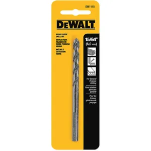 DEWALT DW1115 Drill Bit Hss 15/64 Inch Black Oxide | AF8PKN 29EG41