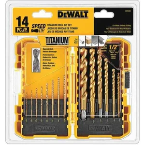 DEWALT DW1341 Drill Bit Set Titanium Speed Tip 14 Pcs. | AG4LMU 34GR18