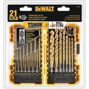 DEWALT DW1361 Drill Bit Set Titanium 21 Pcs. | AG4LMX 34GR21