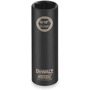 DEWALT DW22872 Impact Socket 1/2 Inch Drive 9/16 Inch 6 Pt | AC2JFB 2KLP4