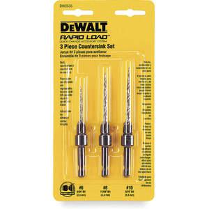 DEWALT DW2535 Countersink Hex Drill Bit Set 3 Piece #6-10 | AE2DAD 4WM50