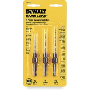 DEWALT DW2535 Countersink Hex Drill Bit Set 3 Piece #6-10 | AE2DAD 4WM50