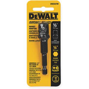 DEWALT DW2547IR Socket Adapter 1/4 Hex To 1/2 Socket | AC2JFL 2KLR6
