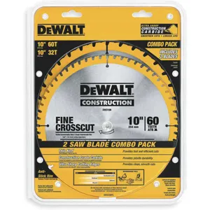 DEWALT DW3106P5 Circular Saw Blade Carbide 10 Inch - Pack Of 2 | AF2CCG 6RA80