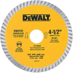 DEWALT DW4701 Diamond Saw Blade Dry Continuous Rim 4-1/2 Inch Di | AD8MEG 4KZ42
