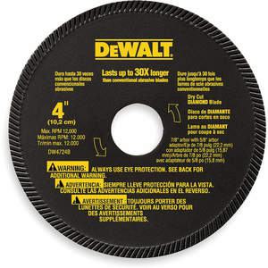 DEWALT DW4724 Diamond Saw Blade Turbo Rim 4 Inch Diameter | AC8LQA 3CB37