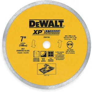 DEWALT DW4766 Diamond Saw Blade Wet Continuous Rim 7 Inch Diameter | AA9WCK 1GED8