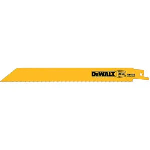 DEWALT DW4809B Bi-metal Reciprocating Blade Straight/back 8 Inch 100 Pk | AC7CTY 38A876