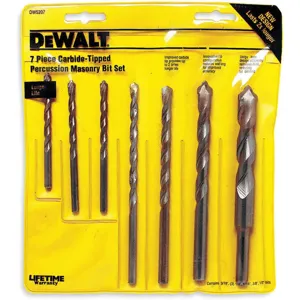 DEWALT DW5207 Hammer Drill Bit Set Straight (7) Pieces | AD8MFC 4KZ92