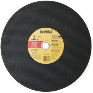 DEWALT DW8001 Abrasive Cut Wheel 14 Inch Diameter 7/64 Inch T 1 Inch Arbor Hole | AD8NNH 4LD94