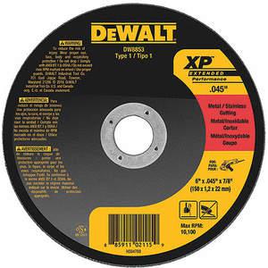 DEWALT DW8856 Abrasive Cut Wheel 4 Inch Diameter 0.045 Inch T 5/8 Inch Arbor Hole | AF2GVX 6TND0