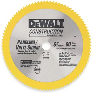 DEWALT DW9153 Circular Saw Blade Steel 6-1/2 Inch 90 Teeth | AA9RXC 1EZ73