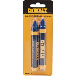 DEWALT DWHT72719 Lumber Crayon Blue 1/2 Inch Tip Pk2 | AG2BDK 31CN50