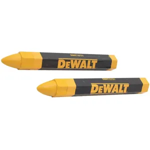 DEWALT DWHT72721 Lumber Crayon Yellow 1/2 Inch Tip Pk2 | AG2BDM 31CN52