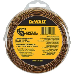 DEWALT DWO1DT801 String Trimmer Line 0.080 Inch Diameter 50 Feet | AH9KRD 40CA27