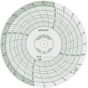 DICKSON C009 Paper Chart, 4 Inch, 120 To 240V AC, 24 Hour Recording, Pack Of 60 | AD2FVG 3NZX2