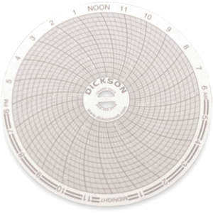 DICKSON C015 Papierdiagramm, 4 Zoll, -20 bis 120 Grad. F, 24-Stunden-Aufzeichnung, 60er-Pack | AB2GKW 1LXK2
