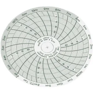 DICKSON C309 Paper Chart, 3 Inch, Range -25 To 0 Deg. C, 24 Hour Recording, Pack Of 60 | AD2FVW 3NZY6