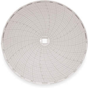 DICKSON C410 Paper Chart, 8 Inch, 0 To 100 Range, 24 Hour Recording, Pack Of 60 | AB2YDB 1PRT3