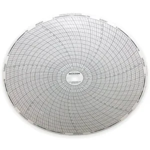 DICKSON C417 Paper Chart, 8 Inch, -20 To 120 Deg. F, 0 to 100% RH, 7 Day Recording, Pack Of 60 | AA8XRA 1APB5