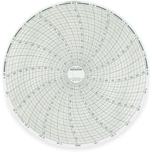 DICKSON C447 Paper Chart, 8 Inch, 50 To 150 Deg. F/C, 24 Hour Recording, Pack Of 60 | AC8XEN 3ELV2