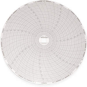 DICKSON C459 Papierdiagramm, 8 Zoll, 0 bis 500 Grad. F/C, 7-Tage-Aufzeichnung, 60er-Pack | AB2YDJ 1PRU8