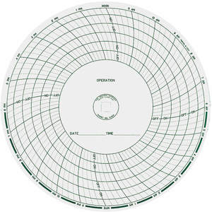 DICKSON C469 Papierdiagramm, 8 Zoll, 120 bis 240 V AC, 24-Stunden-Aufzeichnung, 60er-Pack | AD2GDT 3PAA1