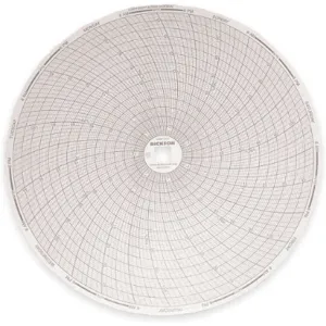 DICKSON C473 Paper Chart, 8 Inch, -20 To 50 Deg. C, 0 to 100% RH, 7 Day Recording, Pack Of 60 | AA8XRE 1APB9