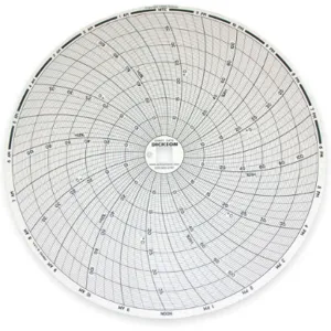 DICKSON C478 Paper Chart, 8 Inch, 5 To 40 Deg. C, 0 to 100% RH, 24 Hour Recording, Pack Of 60 | AA8XRU 1APD3