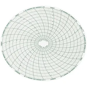 DICKSON C498 Paper Chart, 8 Inch, Range 0 To 10 Range, 7 Day Recording, Pack Of 60 | AD2GDV 3PAA3