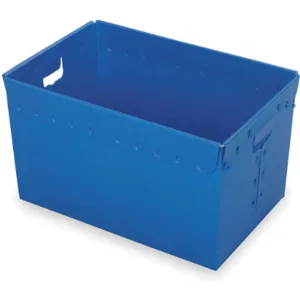 DIVERSI-PLAST 39816 Nestable Tote 23 Inch Length Blue PK3 | AH2NLA 2CEU9