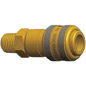 DIXON 4DM4-B Threaded Coupler, 1/2 Inch MNPTF, Brass | AE3DAK 5CGV0