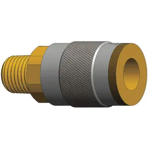 DIXON 2JM2-B Threaded Coupler, 1/4 Inch Size, 1/4 Inch MNPTF, Brass | AE3DBN 5CGX8