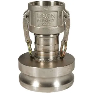 DIXON 2030-DA-SS Reducing Coupler, Coupler x 3 Inch Adapter, Stainless Steel, 2 Inch Size | AB8QCF 26W652