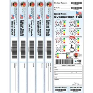 DMS DMS 05505 Special Needs Evacuation Tag 25pk | AC7EDP 38E602