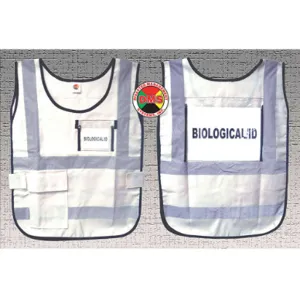 DMS DMS-05832 Safety Vest White Nylon | AF7ETR 20XM01