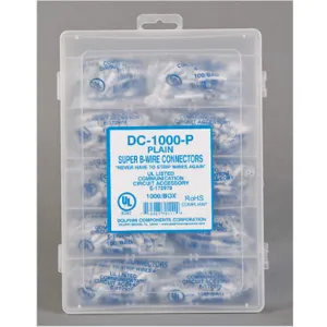 DOLPHIN COMPONENTS CORP DC-1000-P Insul Displ Connector Dry Envelope White - Pack Of 1000 | AD8GQB 4KED2