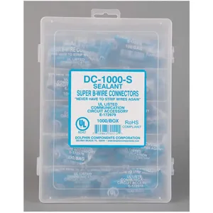 DOLPHIN COMPONENTS CORP DC-1000-S Insul Displconn Sealant Filled Black - Pack Of 1000 | AD8GPZ 4KEC9