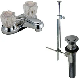 DOMINION FAUCETS 77-1106 Lavatory Faucet Acrylic Knob 1/2 Inch Ips | AG2PPX 31XJ38