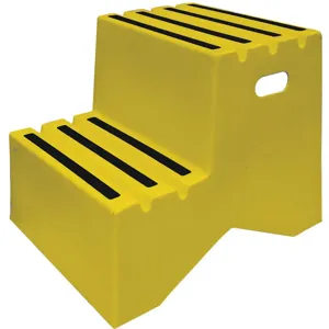 DIVERSIFIED PLASTICS ST217-14 Step Stand 2 Steps Polyethylene Yellow | AH8CWM 38GU02