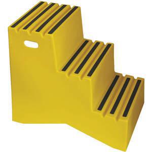 DIVERSIFIED PLASTICS ST327-14 Step Stand 3 Steps Polyethylene Yellow | AH8CWK 38GT99