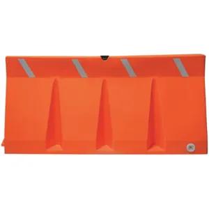 DIVERSIFIED PLASTICS TB-6-10 Polycade Traffic Barrier Orange 34 Inch Height | AH8KEH 38UZ88