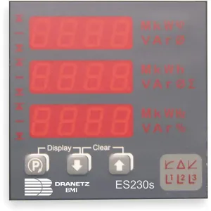 DRANETZ ES230S5AE Digital Panel Meter Power And Energy | AC2XWY 2NYF8