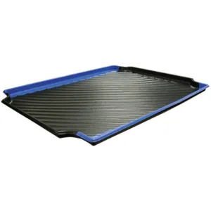 DURA-SHELF CTB300124 Containment Tray Black With Blue Stripe | AA6RZK 14U101