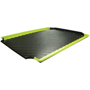 DURA-SHELF CTY300124 Containment Tray Black With Yellow Stripe | AA6RZL 14U102