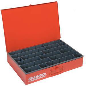 DURHAM MANUFACTURING 099-17-S1158 Compartment Box, 12 Compartment, Size 12 x 18 x 3 Inch, Steel, Red | AE4CJJ 5JEN5