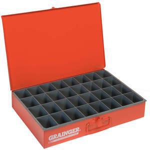 DURHAM MANUFACTURING 107-17-S1158 Compartment Box, 32 Compartment, Size 12 x 18 x 3 Inch, Red | AE4CJB 5JEM8