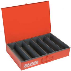 DURHAM MANUFACTURING 117-17-S1158 Compartment Box, 6 Compartment, Size 12 x 18 x 3 Inch, Red | AE4CJG 5JEN3